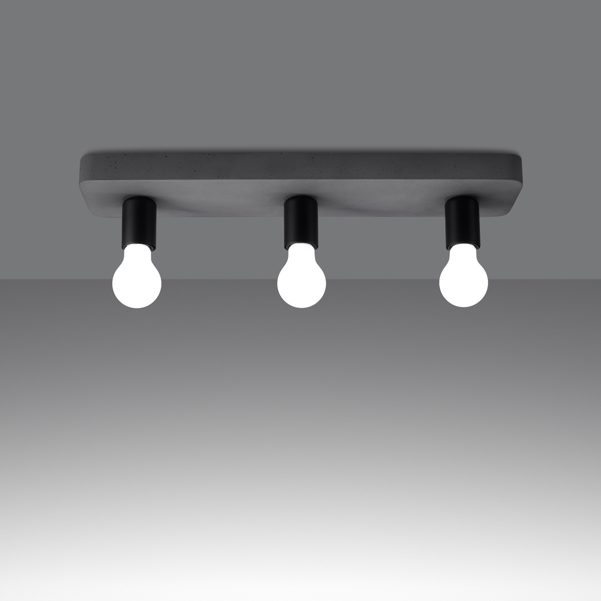 Plafond TAVO 3 + 3x LED-lampa E27 3000K 7W 760lm