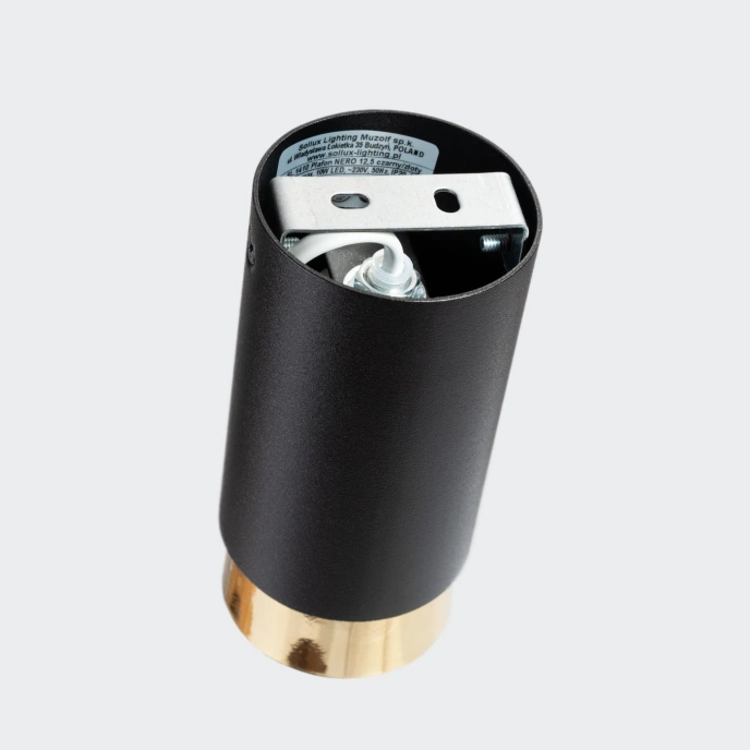 Taklampa NERO 12,5 svart/guld