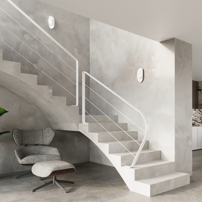 Vägglampa TEAR vit + 1x LED-glödlampa G9 3000K varm 4,5W 510lm