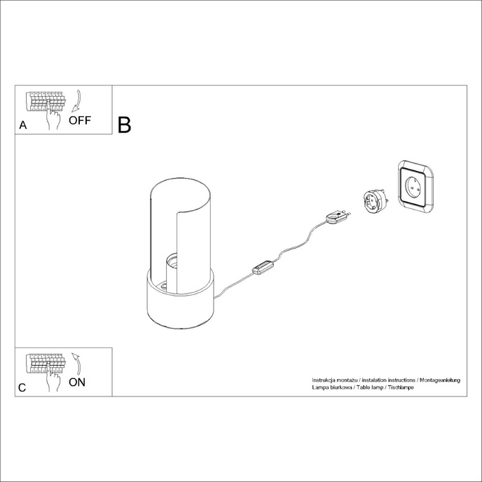 FLASH skrivbordslampa vit + 1x LED-glödlampa E27 3000K varm 7,5W 620lm