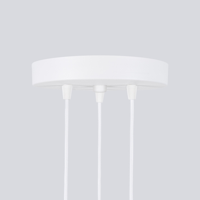 KARBON taklampa 3P vit + 3x LED-glödlampa GU-10 4000K kall 7W 530lm