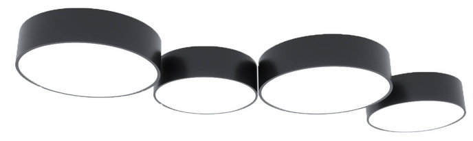 Takplafond ARENA 35 BLACK + 2x LED-lampa E27 4000K Cold 7,5W 650lm