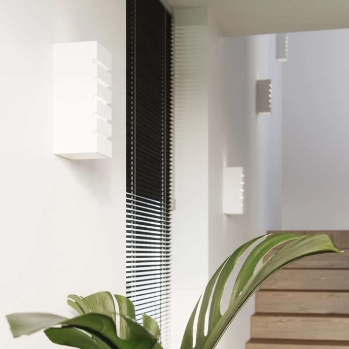 Keramisk vägglampa SAMIR vit