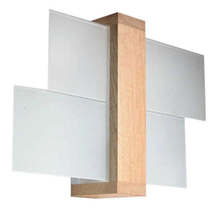 Vägglampa FENIKS 1 naturträ