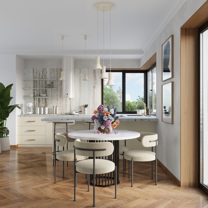 Pendellampa ESTRIA 3P beige