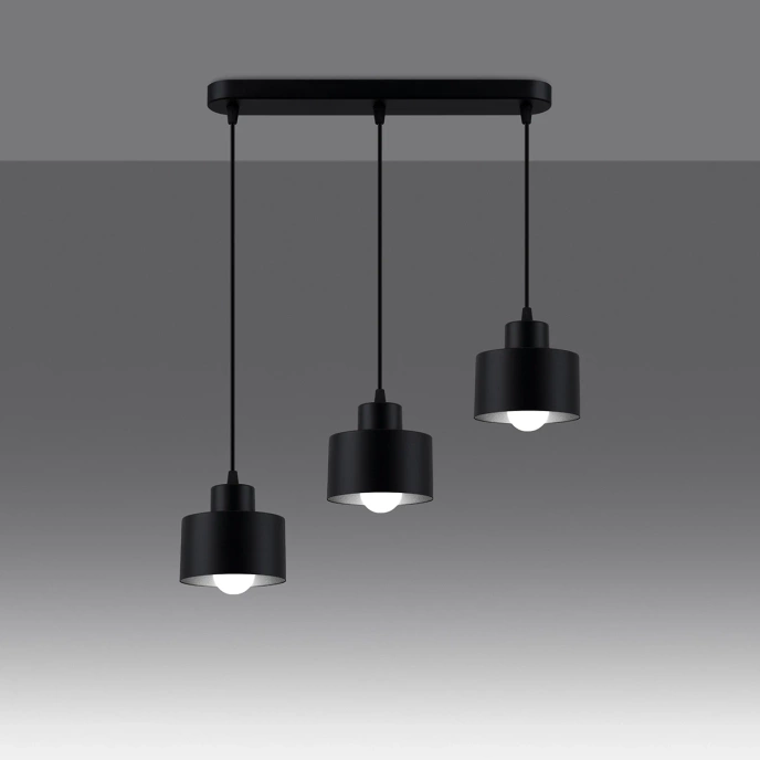 Pendel lampa SAVAR 3 svart