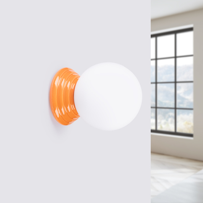 Vägglampa ZORI orange IP44