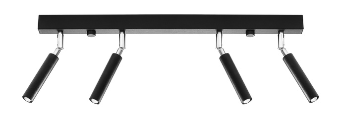 Plafond EYETECH 4 svart + 4x LED-lampa G9 3000K varm 4,5W 510lm