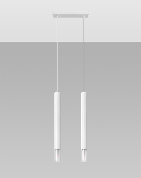 WEZYR 2 taklampor vit + 2x LED-lampa G9 4000K kall 4,5W 530lm