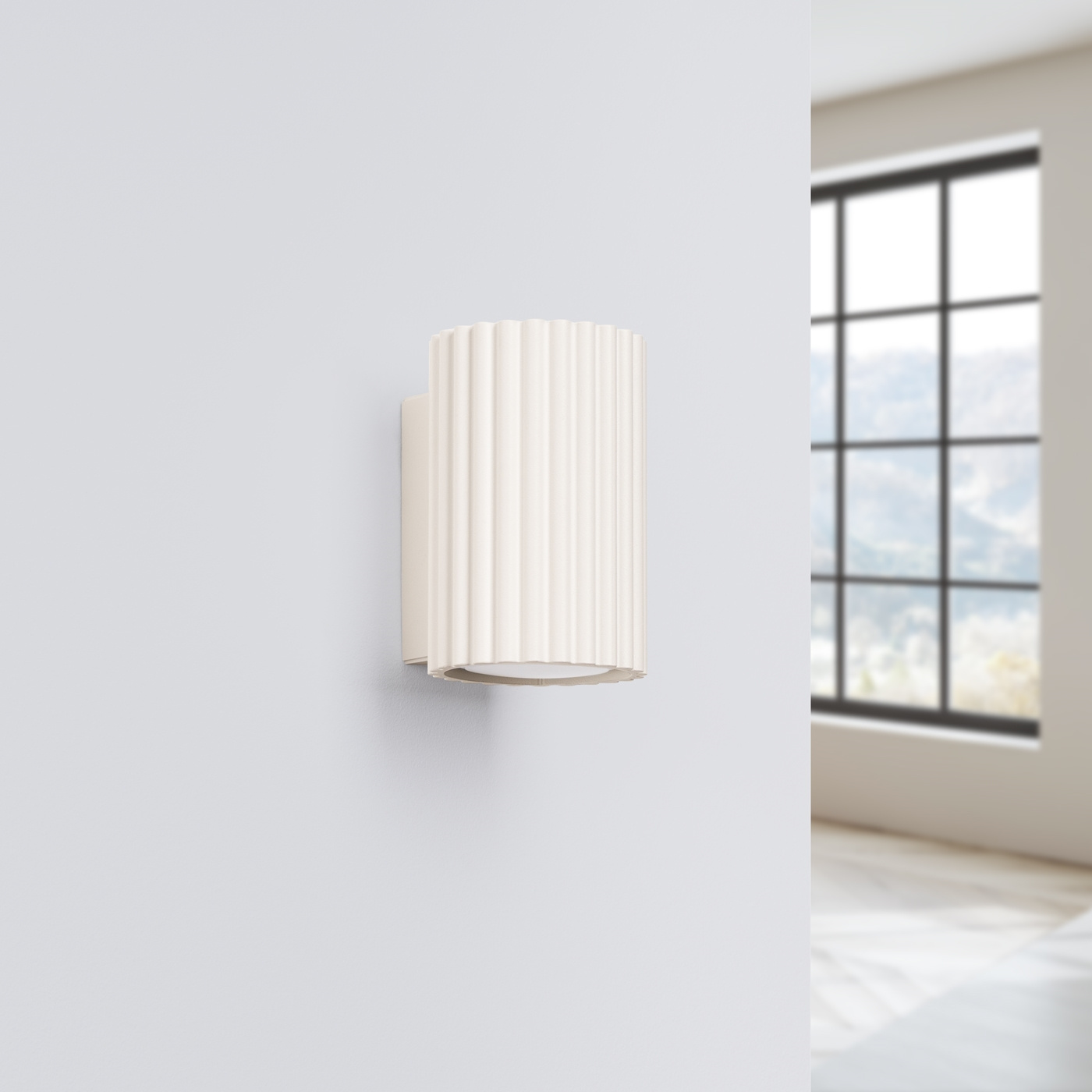 Vägglampa KARBON 10 beige + 1x LED-lampa GU-10 4000K Cold 7W 530lm