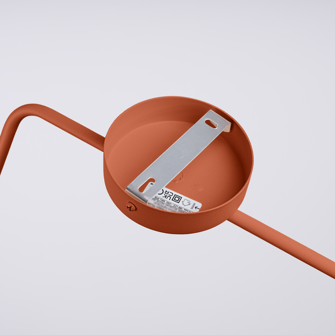 Vägglampa NOX ockraröd + 1X LED-lampa E14 3000K varm 7,5W 620lm