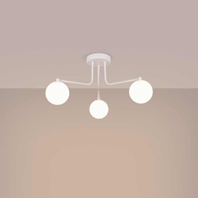 Ljuskrona ASTRAL 3 vit + 3x LED-lampa G9 3000K varm 4,5W 450lm