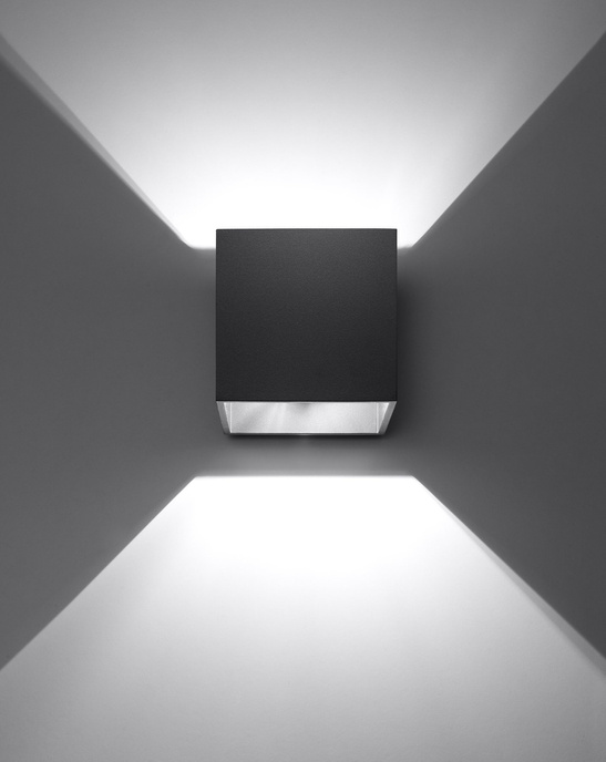 Vägglampa QUAD 1 svart + 1x LED-lampa G9 4000K Cold 4,5W 530lm