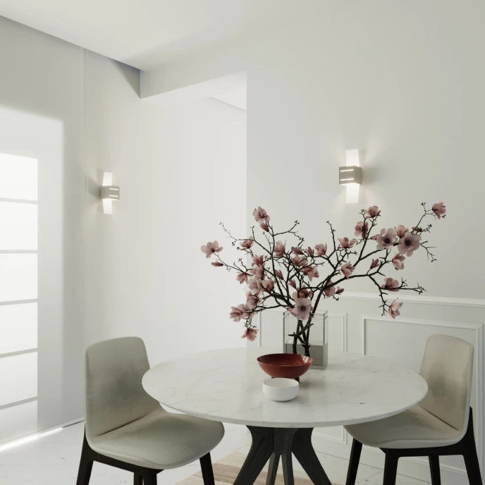 Vägglampa LORETO grå