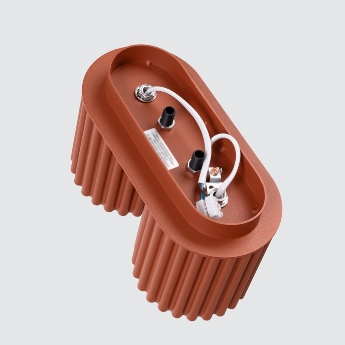 Taklampa AURA 2 röd ochra GU10