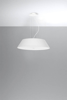 Ljuskrona VEGA 60 vit + 5x LED-lampa E27 3000K varm 7,5W 620lm