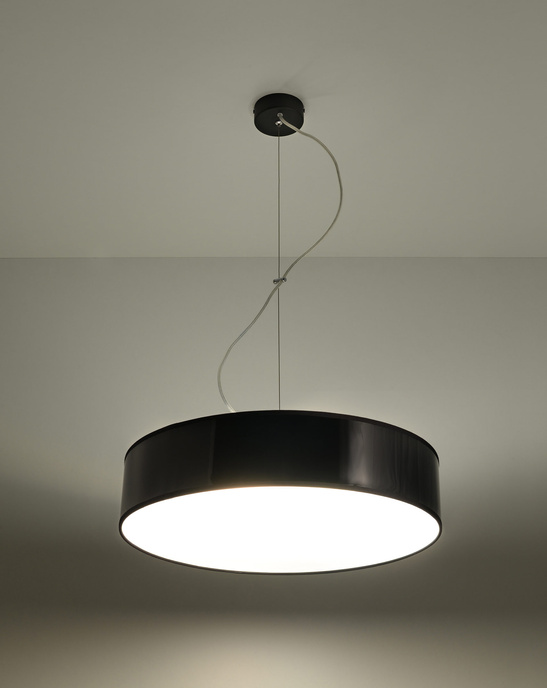 Pendellampa ARENA 45 BLACK + 3x LED-lampa E27 4000K Cold 7,5W 650lm