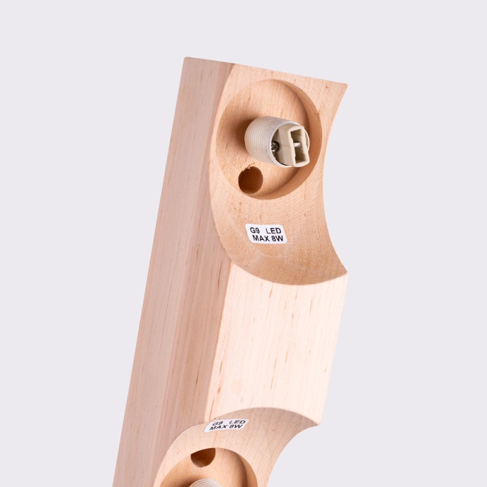 Taklampa BULBO 2 naturträ