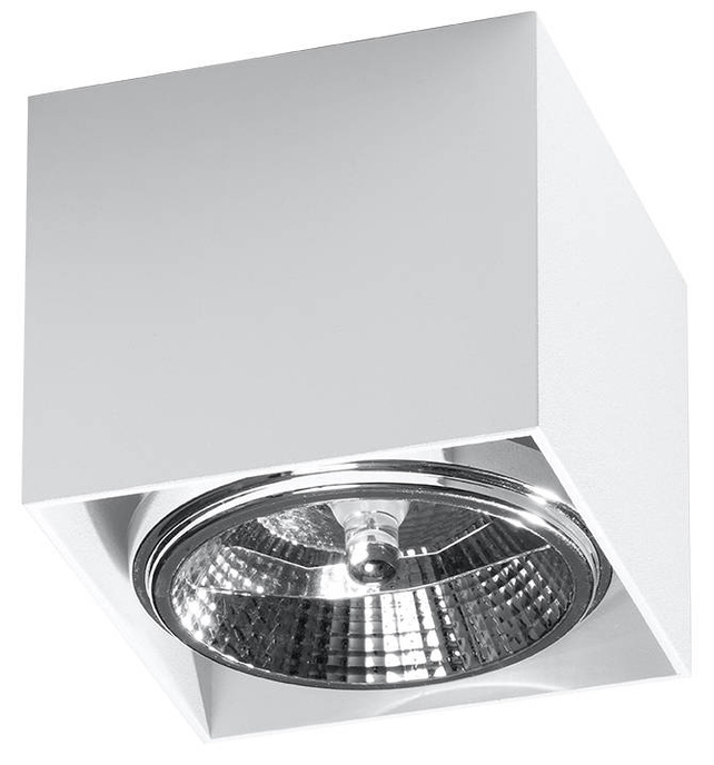 Plafond BLAKE Vit + 1x LED-lampa GU10 AR111 3000K Varm 12W 800lm