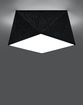 Plafond HEXA 25 BLACK + 1x LED-lampa E27 4000K Cold 7,5W 650lm