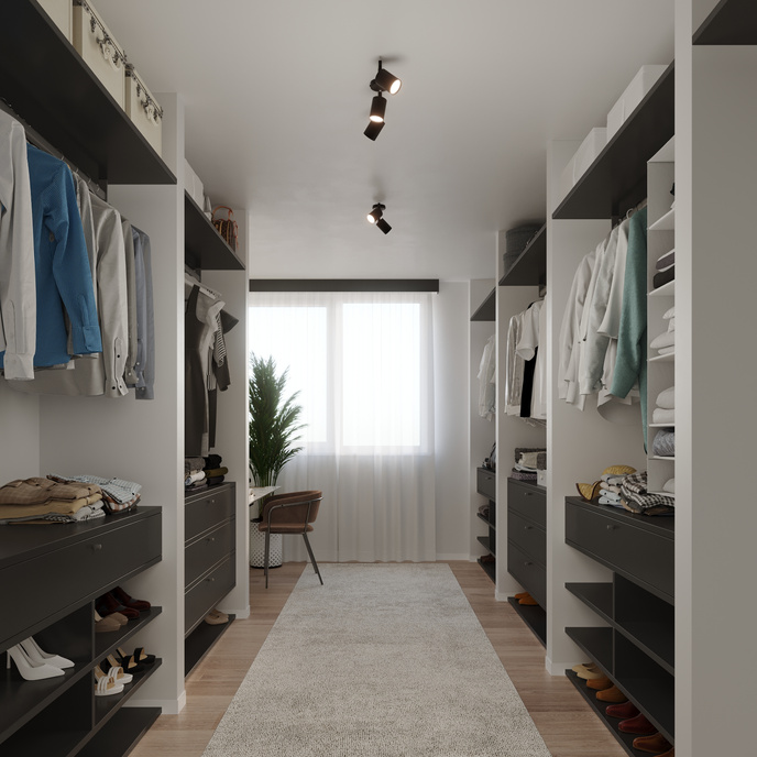 Plafond LEMMI 2 svart + 2x LED-lampa GU-10 3000K varm 7W 510lm