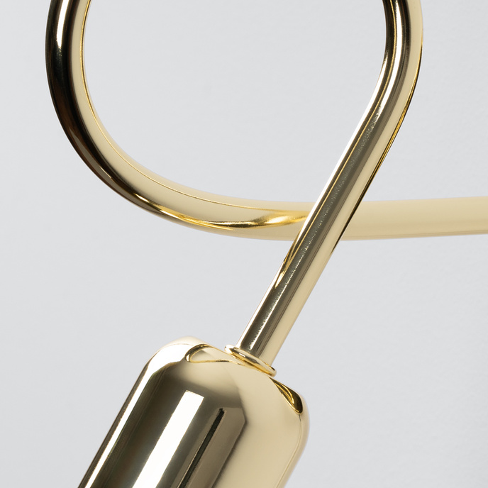 Vägglampa SUPEŁ glänsande guld + 1X LED-lampa E27 3000K 7W 760lm