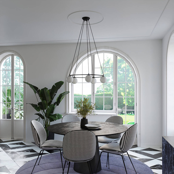 Ljuskrona YOLI 3 + 3x LED-lampa G9 4000K Kall 4,5W 460lm