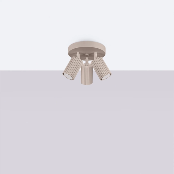 Taklampa KARBON 3P taupe