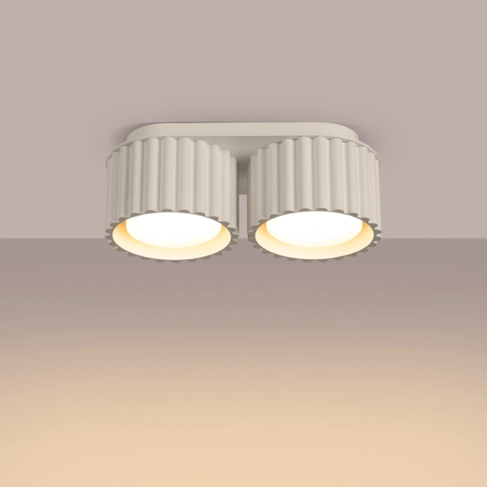Taklampa AURA 2 beige Gx53