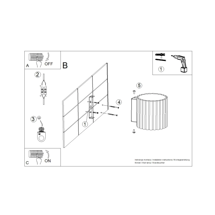 Vägglampa AURA burgundy G9