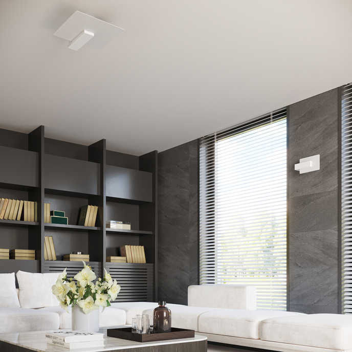 Plafond LAPPO vit + 2x LED-lampa E27 4000K Kall 7,5W 650lm