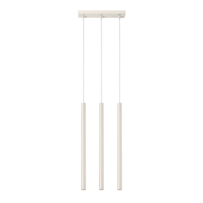 PASTELO 3 pendellampor beige + 3x LED-lampa G9 4000K Cold 4,5W 460lm