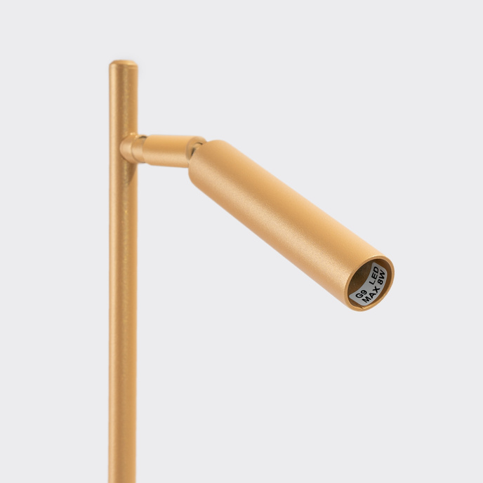 Skrivbordslampa PASTELO guld + 1x LED-lampa G9 4000K kall 4,5W 460lm