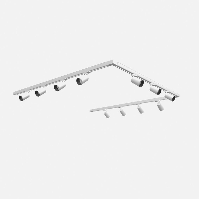 Taklampa, 11 punkter, 3-fas strömskenor, AURA