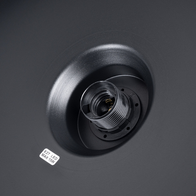 BILO taklampa svart + 1X LED-lampa E27 3000K varm 7,5W 620lm