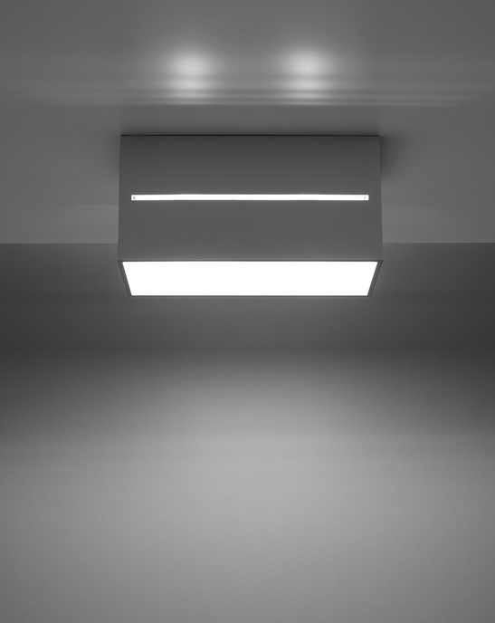 Plafond LOBO MAXI grå + 2x LED-lampa G9 4000K kall 4,5W 530lm