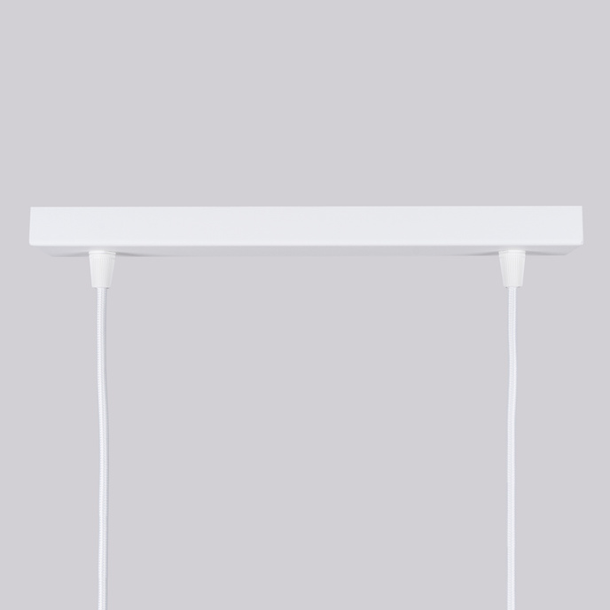 Pendellampa KARBON 2 vit + 2x LED-lampa GU-10 4000K Kall 7W 530lm