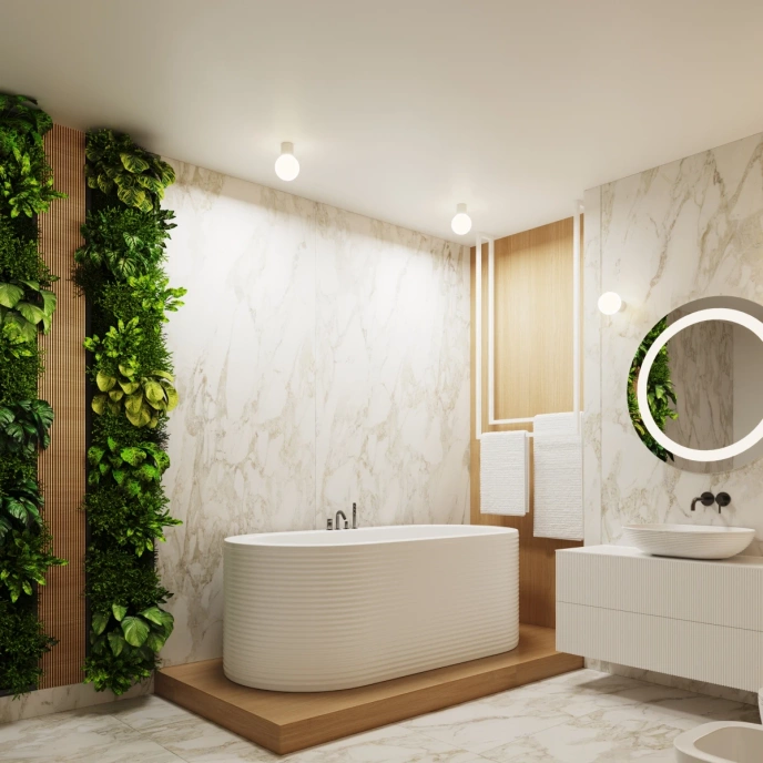 Vägglampa HALO vit IP44