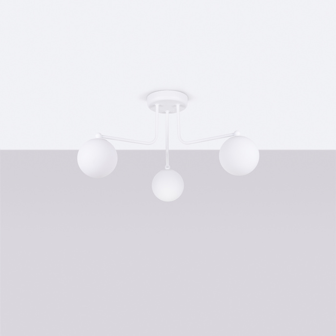 Ljuskrona ASTRAL 3 vit + 3x LED-lampa G9 3000K varm 4,5W 450lm