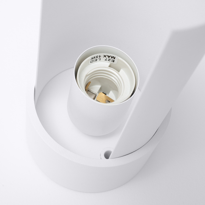 FLASH skrivbordslampa vit + 1x LED-glödlampa E27 3000K varm 7,5W 620lm