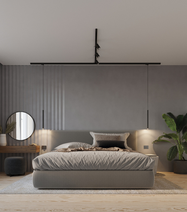 Tak-/hänglampa, 5 spots, 3-fas strömskenesystem, RING/PASTELO LED 30W 3000K