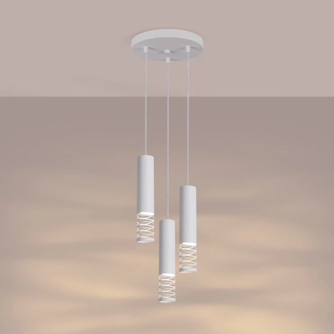 Pendellampa LAMI 3P vit