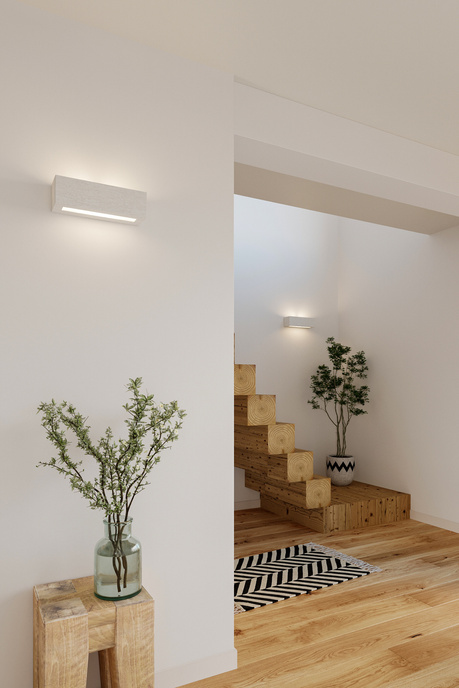 Keramisk vägglampa VEGA vit + 1x LED-lampa E27 3000K varm 7,5W 620lm