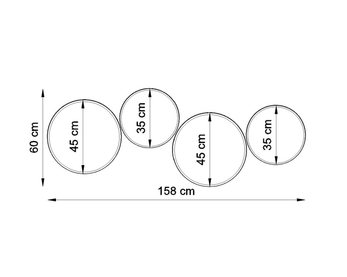 Takplafond ARENA 35 GREY + 2x LED-lampa E27 3000K varm 7,5W 620lm