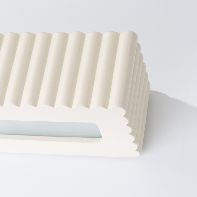 Vägglampa keramik RIGATA beige