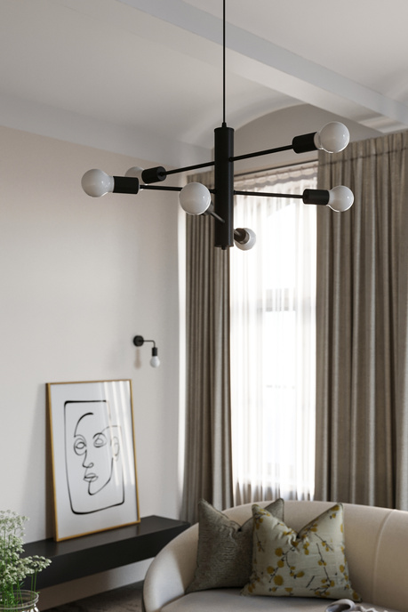 Vägglampa DUOMO + 1x LED-lampa E27 3000K varm 7,5W 620lm