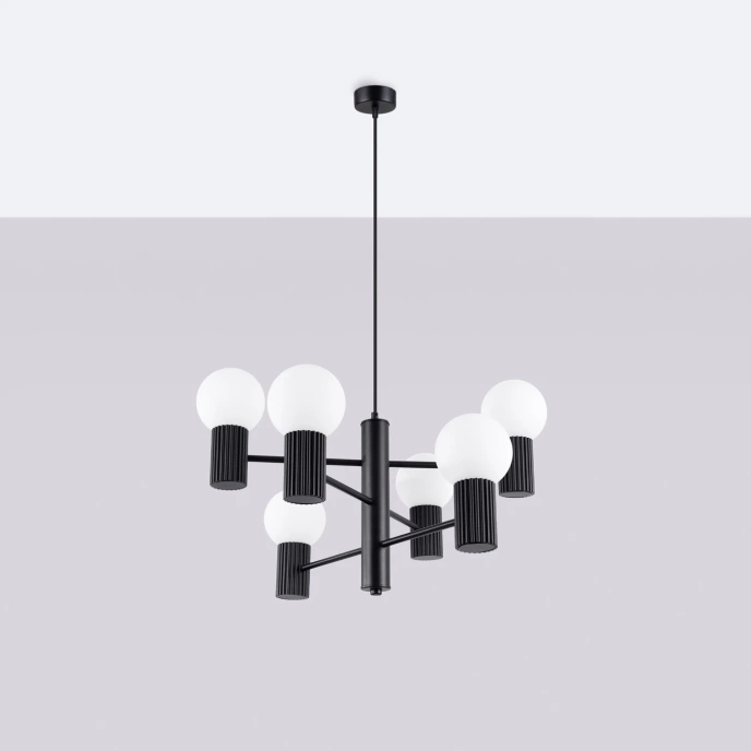 Ljuskrona HALO 6 svart