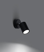 Vägglampa LEMMI 1 svart + 1x LED-lampa GU-10 4000K Cold 7W 530lm