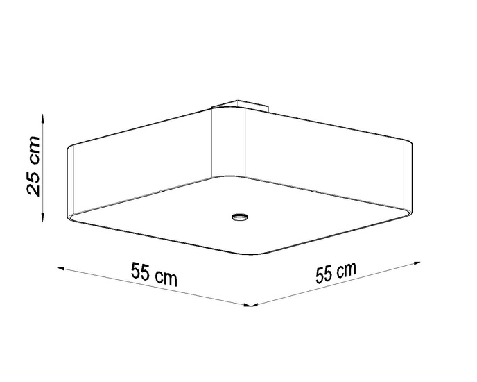 Plafond LOKKO 55 svart + 5x LED-lampa E27 3000K varm 7,5W 620lm