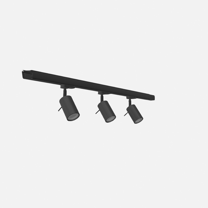 Taklampa, 3 spots, 3-fas strömskenesystem, RING